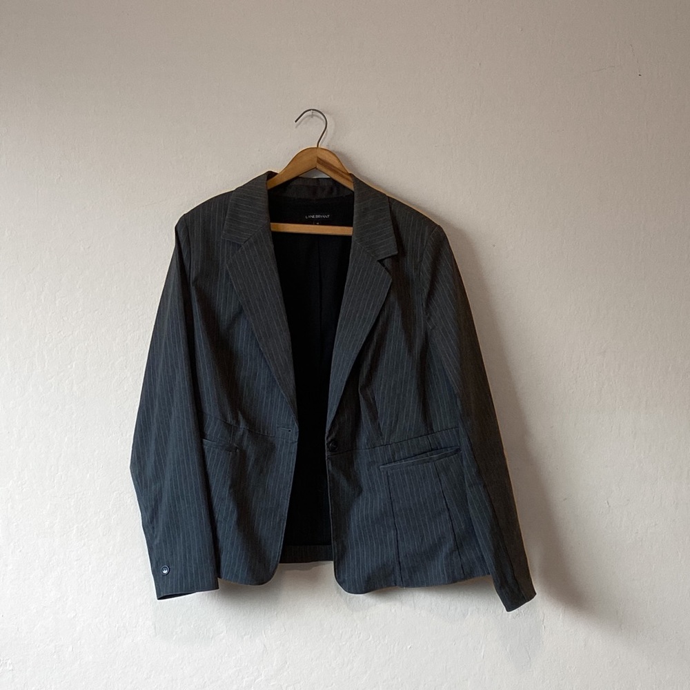 Pinstripe Gray Blazer